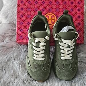 Tory Burch Olive Green Sneakers